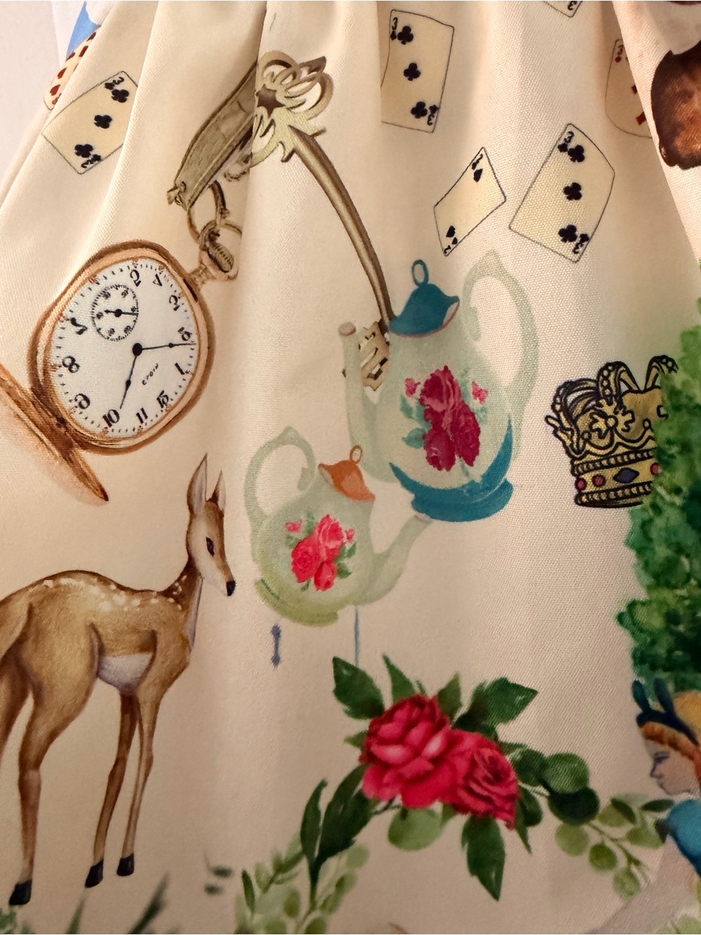 Girls Alice in Wonderland Storybook Dress Blue 3T Cottagecore - Picture 3 of 5